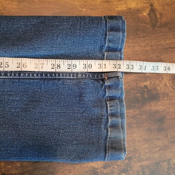 Venus Jeans Size 10 Bootcut Mid Rise Medium Dark Wash Stretch Western Denim - Picture 8 of 10